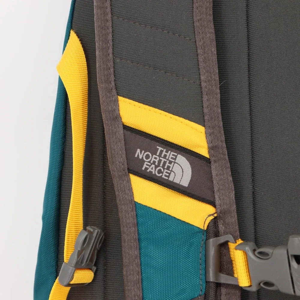 The North Face Kinkajou Backpack Teal Grey Yellow Hiking Daypack APNU T118/T518